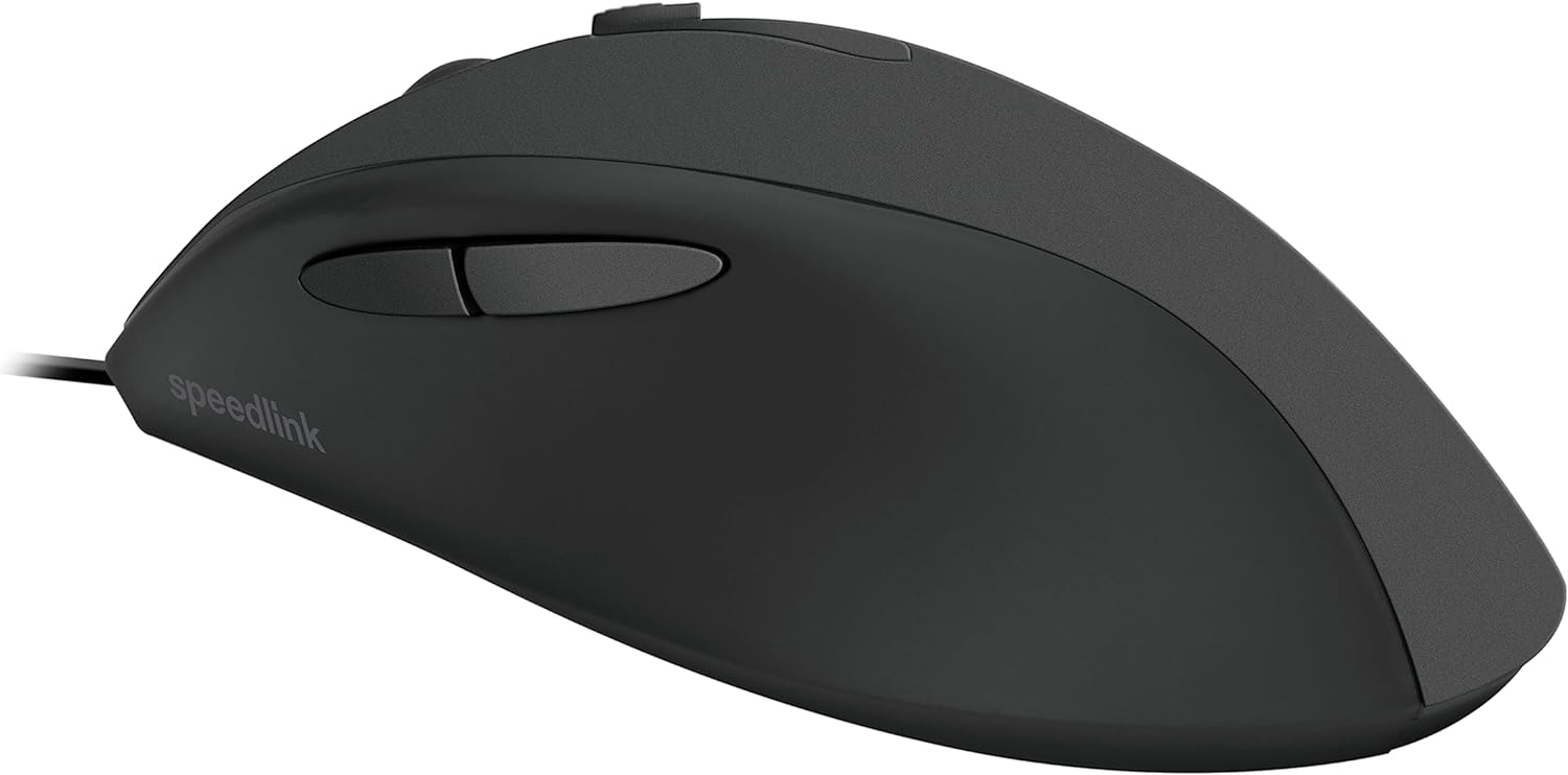 Speedlink AXON Silent & Antibacterial Mouse - Silent and antibacterial mouse with USB port, black