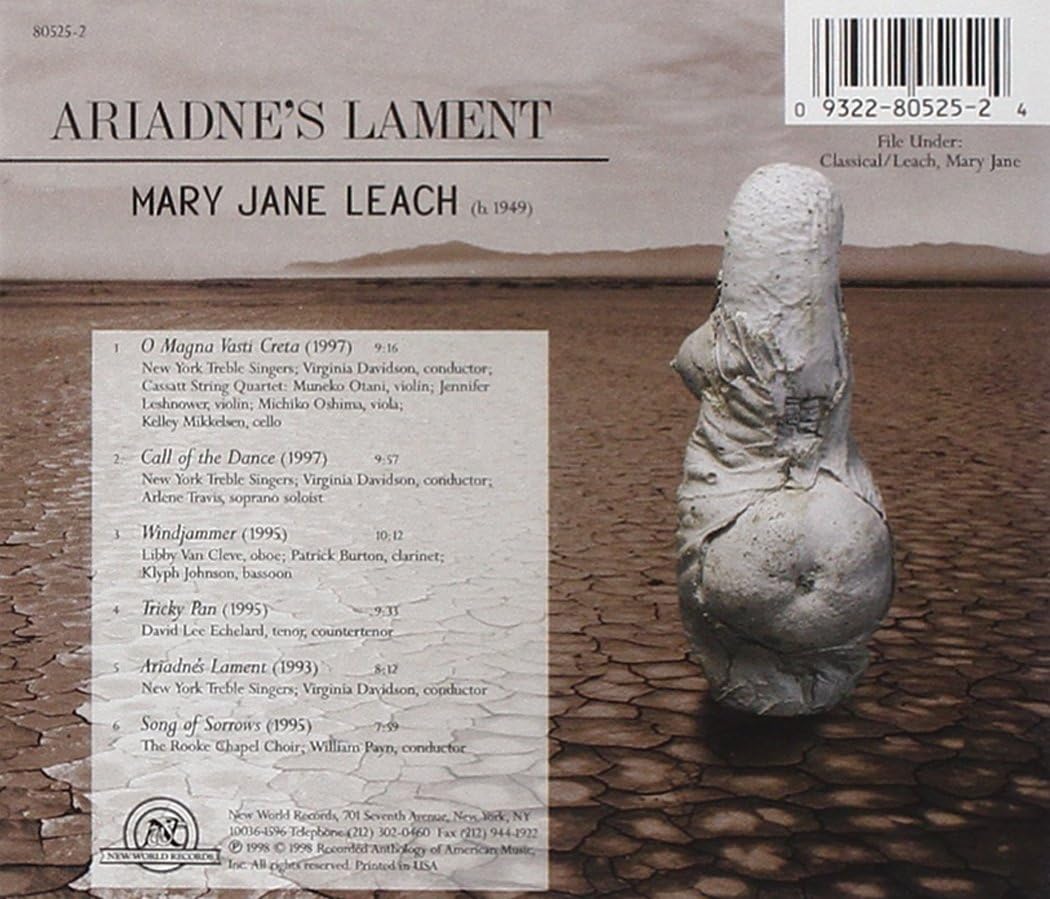 Ariadne's Lament (Ny Treble Singers, Cassatt String Qrt)