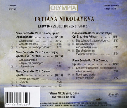 Piano Sonatas 23,24,25,26,27