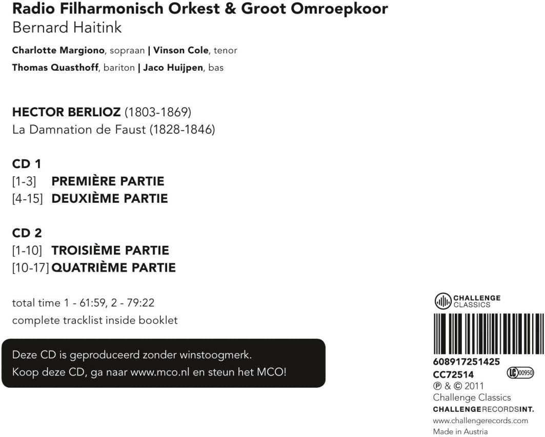 LA DAMNATION DE FAUST (NEDERLANDSE UITGAVE