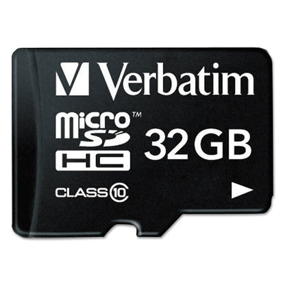 Verbatim 44083 32GB Class 10 Micro SDHC with Adapter,Black