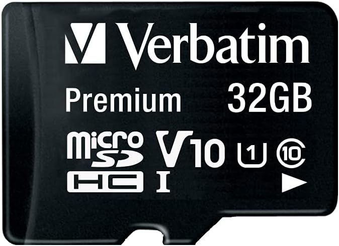 Verbatim 44083 32GB Class 10 Micro SDHC with Adapter,Black