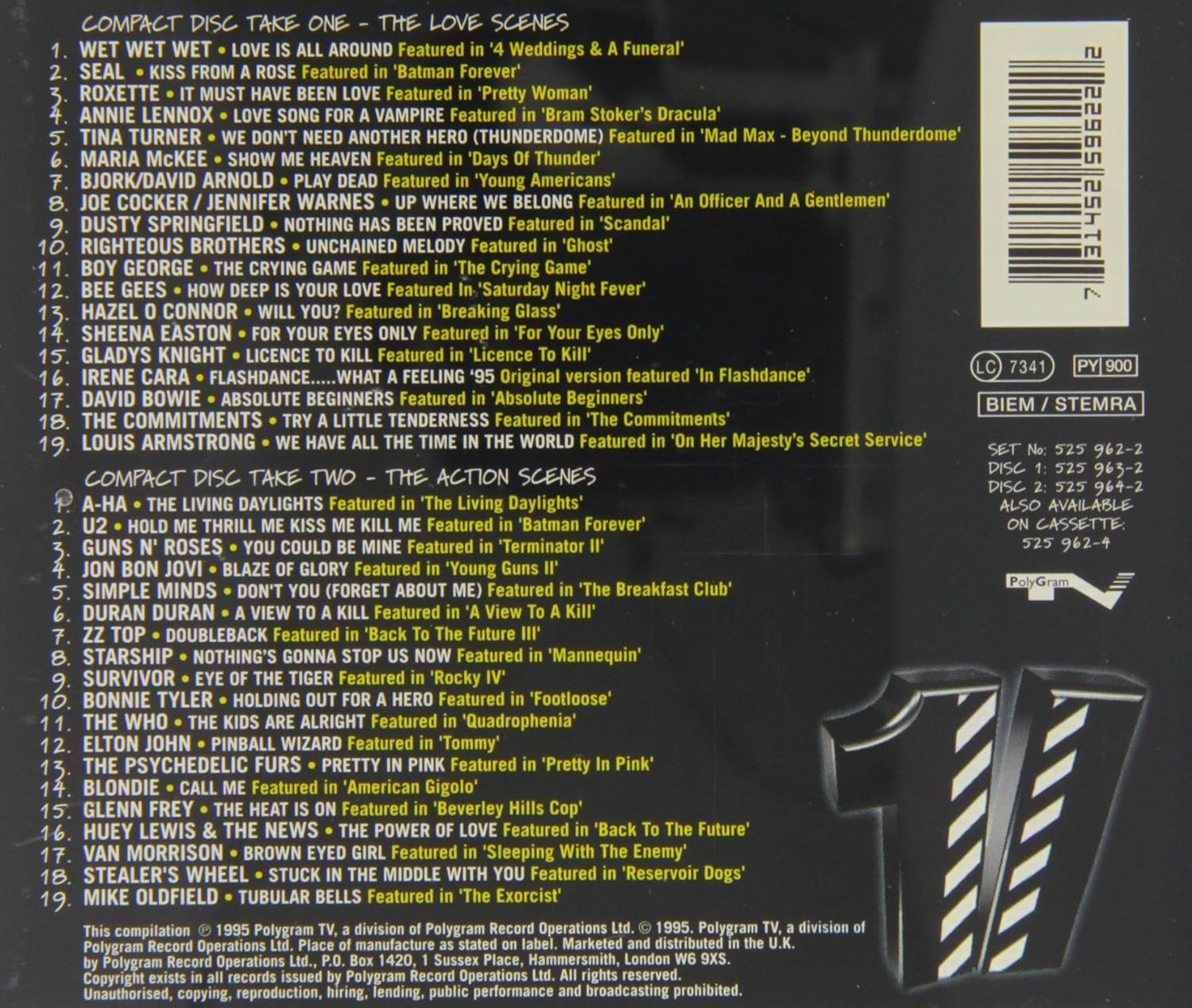 Various (U2 / Seal/Bee Gees/Mike Oldfield
