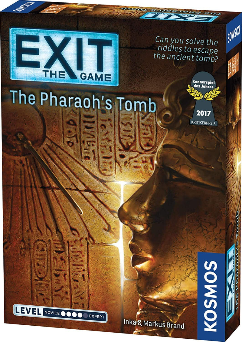 Thames & Kosmos - EXIT: The Pharaoh's Tomb - Level: 4/5 - Unique Escape Room Game - 1-4 Players - Puzzle Solving Strategy Board Games for Adults & Kids, Ages 12+ - 692698