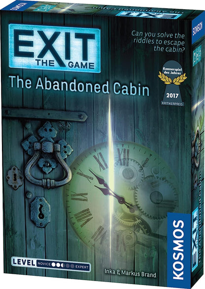 Thames & Kosmos - EXIT: The Abandoned Cabin - Level: 2.5/5 - Unique Escape Room Game - 1-4 Players - Puzzle Solving Strategy Board Games for Adults & Kids, Ages 12+ - 692681