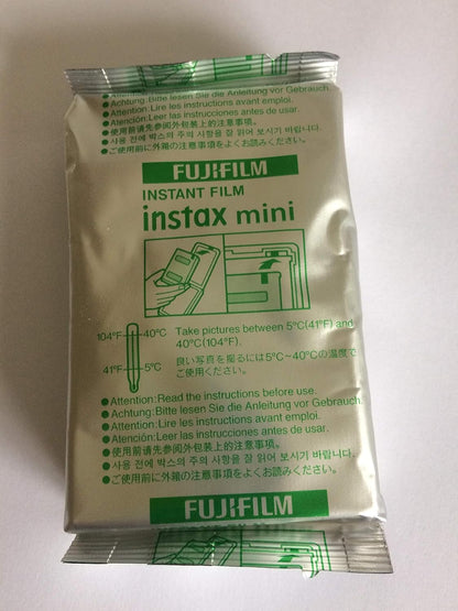 instax mini instant film, Blue border, 10 shot pack, suitable for all instax mini cameras and printers