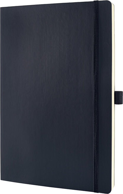 SIGEL CO311 Premium Notebook lined, A4, softcover, Black - Conceptum