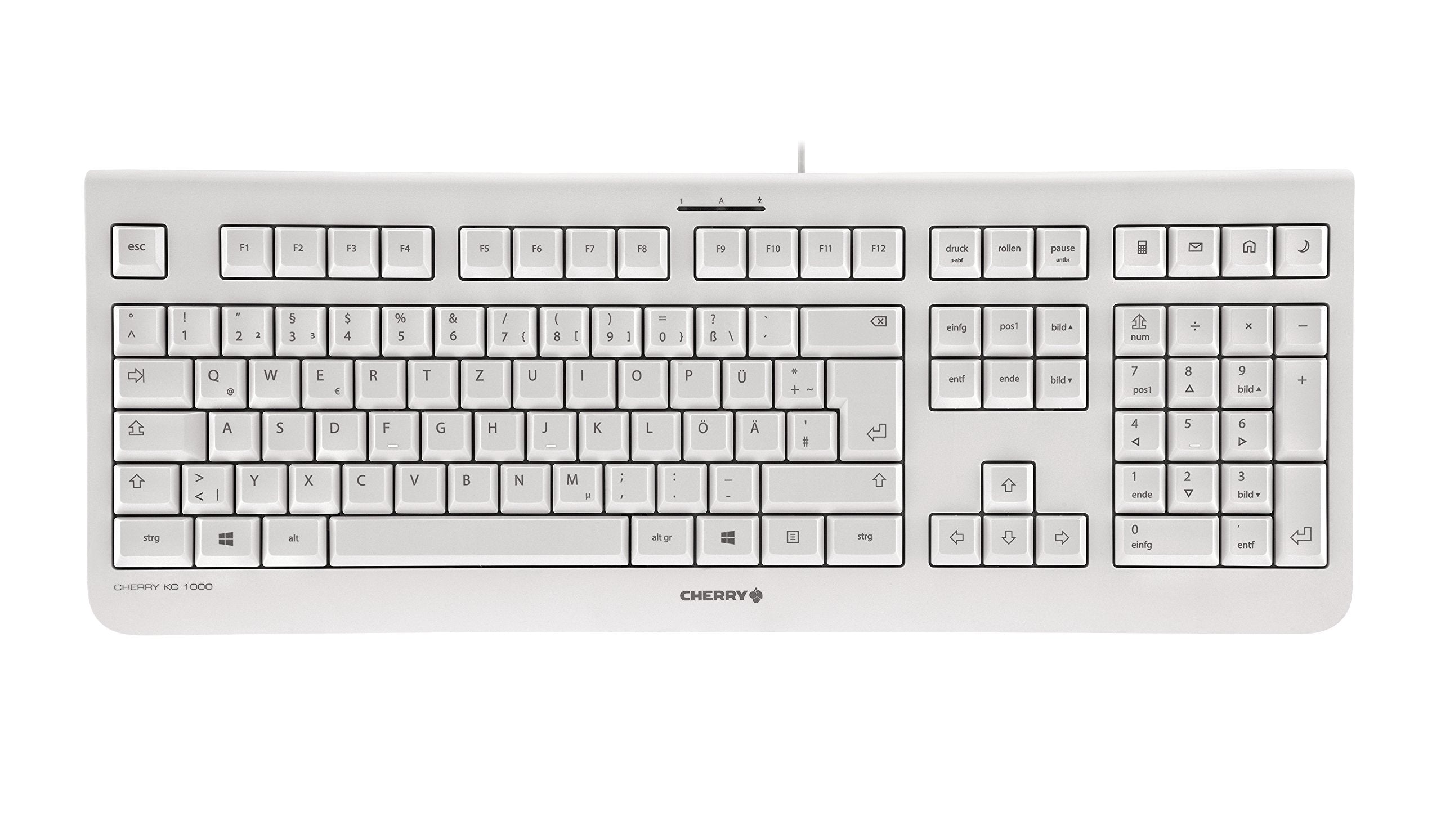 CHERRY ATEN KC-1000 Low Profile Keyboard - Light Grey