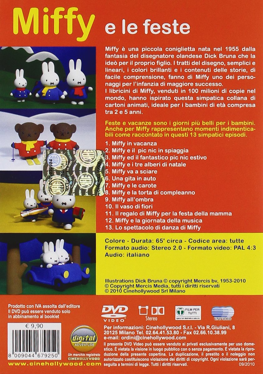 miffy #05 - miffy e le feste (dvd+booklet) es.iva dvd Italian Import