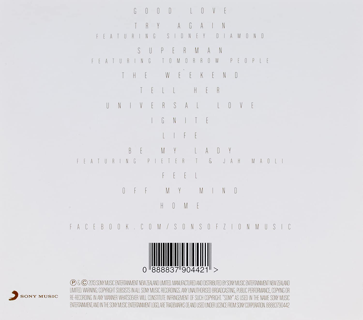 Sons of Zion - Universal Love (1 CD)