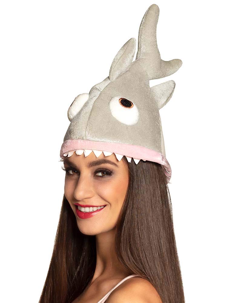 Boland 99951 Shark Hat for Adults, One Size, Grey, Fish, Underwater World, Headwear, Accessory, Theme Party, Carnival