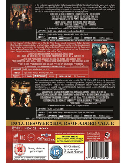Inferno, Angels and Demons and The Da Vinci Code