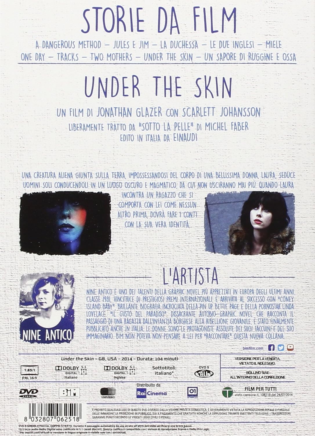 Under The Skin (Ltd Storie Da Film Cover Nine Antico)