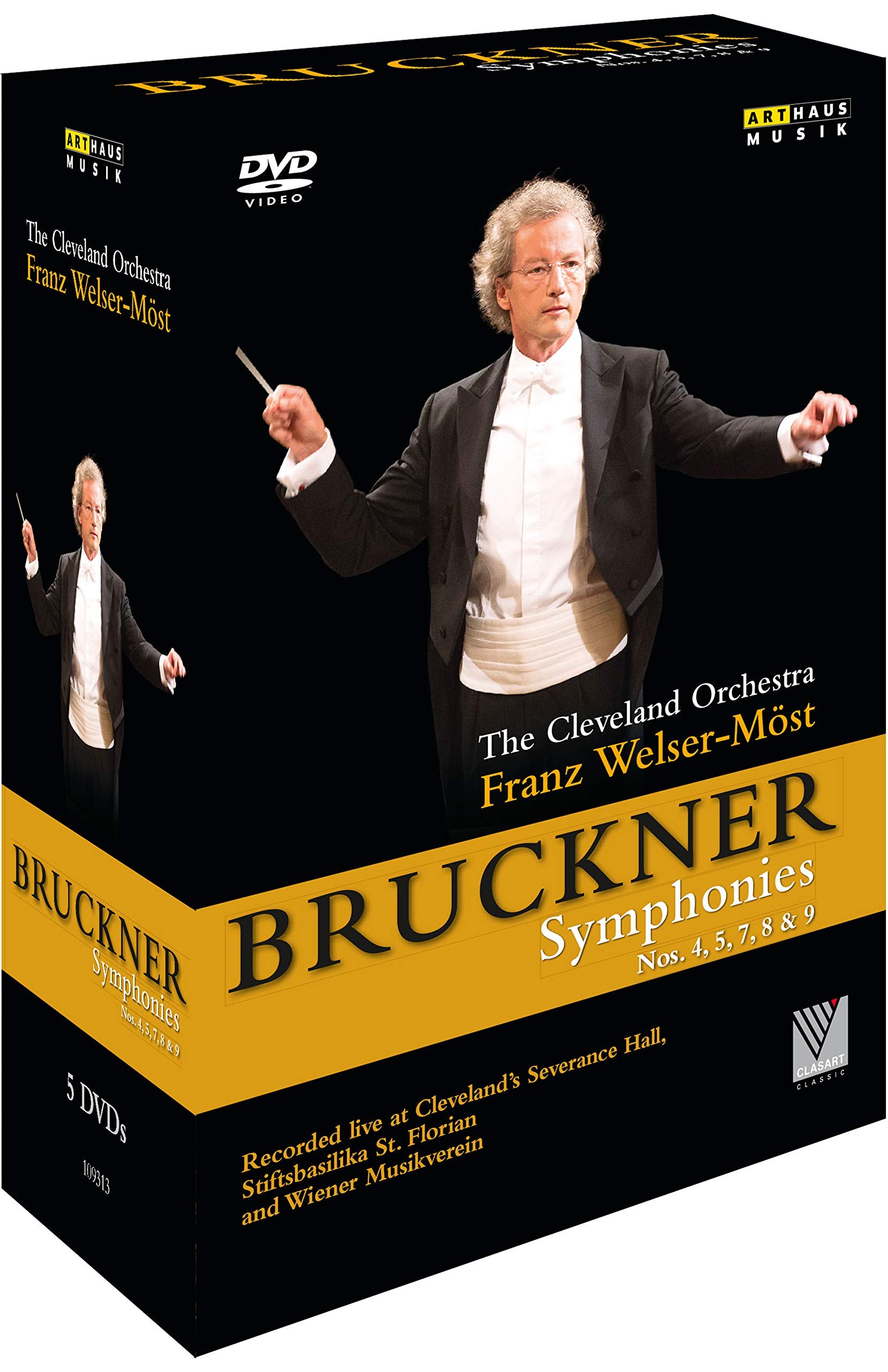 BRUCKNER / WELSER-MOST / CLEVELAND ORCHESTRA - ANTON BRUCKNER: SYMPHONIES NOS 4 5 7 8 & 9 (1 DVD
