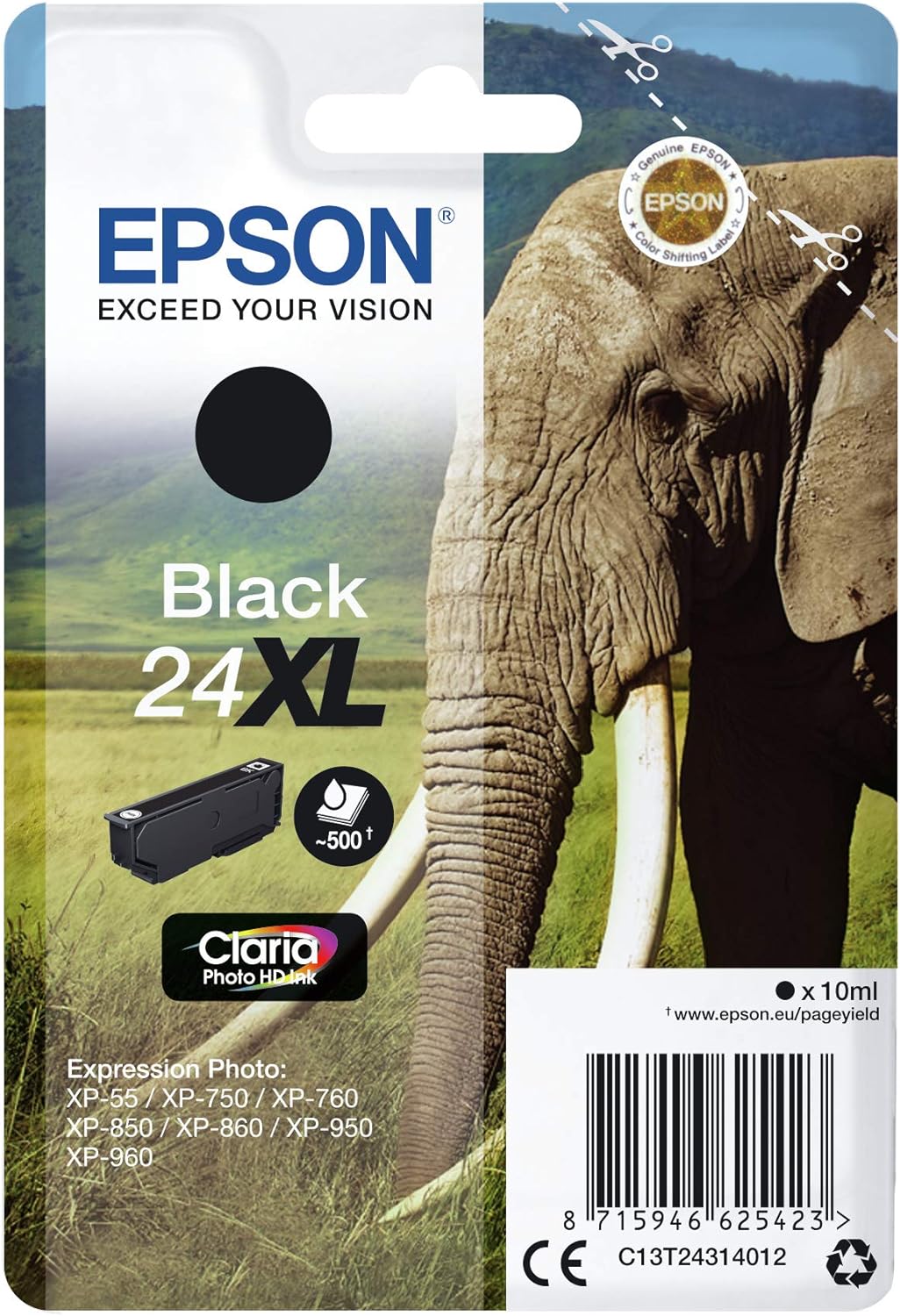 Epson C13t24314010, Cartuccia D Inchiostro Categoria Predefinita, Nero, XL