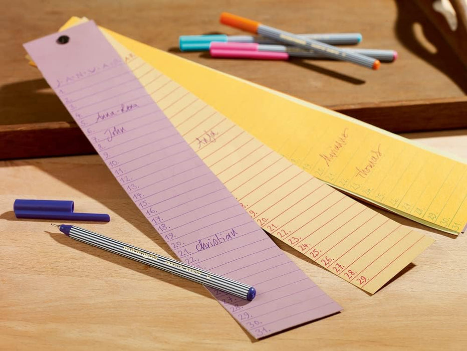 edding 55 - fineliner - black - 10 pens - 0.3 mm nib - colour pen for writing, drawing, underlining, illustrating - for children and adults, at school and in the home or office