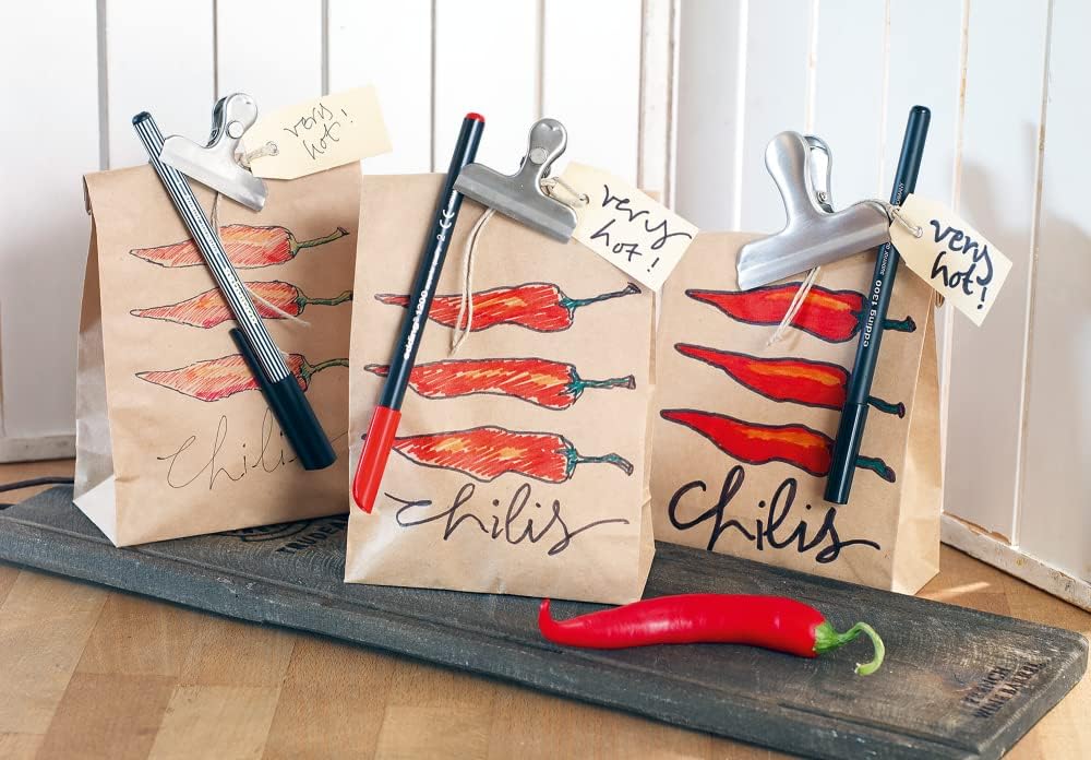 edding 55 - fineliner - black - 10 pens - 0.3 mm nib - colour pen for writing, drawing, underlining, illustrating - for children and adults, at school and in the home or office