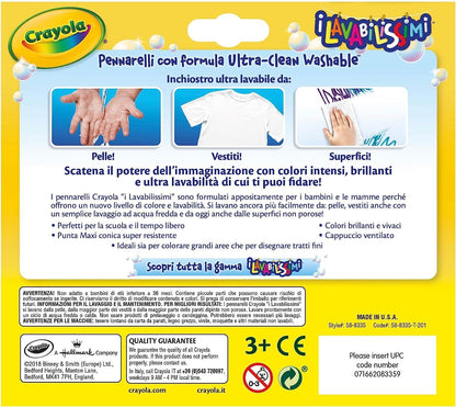 Crayola 58 – 8335 – The Lavabilissimi 12 Markers, tip Maxi, Tropical ...