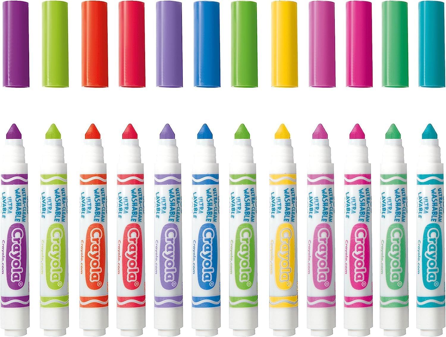 Crayola 58 – 8335 – The Lavabilissimi 12 Markers, tip Maxi, Tropical Colours