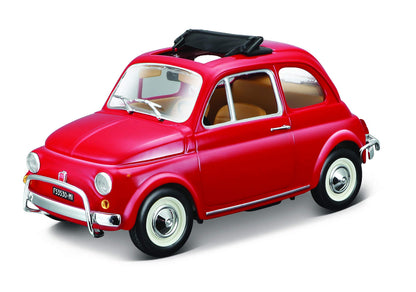BBURAGO Fiat 500L (1968) Vehículo a Escala 1:24 Modelo de Coche de Juguete para coleccionistas, Color Rojo (B18-22099