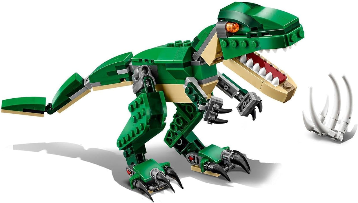 LEGO Creator 3in1 Machtige dinosaurussen Speelgoed Model met Dino Figuren van een T. rex, Triceratops en Pterodactylus, Verjaardagscadeau-idee voor Kinderen 31058