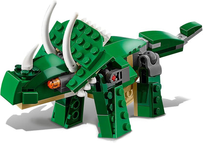 LEGO Creator 3in1 Machtige dinosaurussen Speelgoed Model met Dino Figuren van een T. rex, Triceratops en Pterodactylus, Verjaardagscadeau-idee voor Kinderen 31058