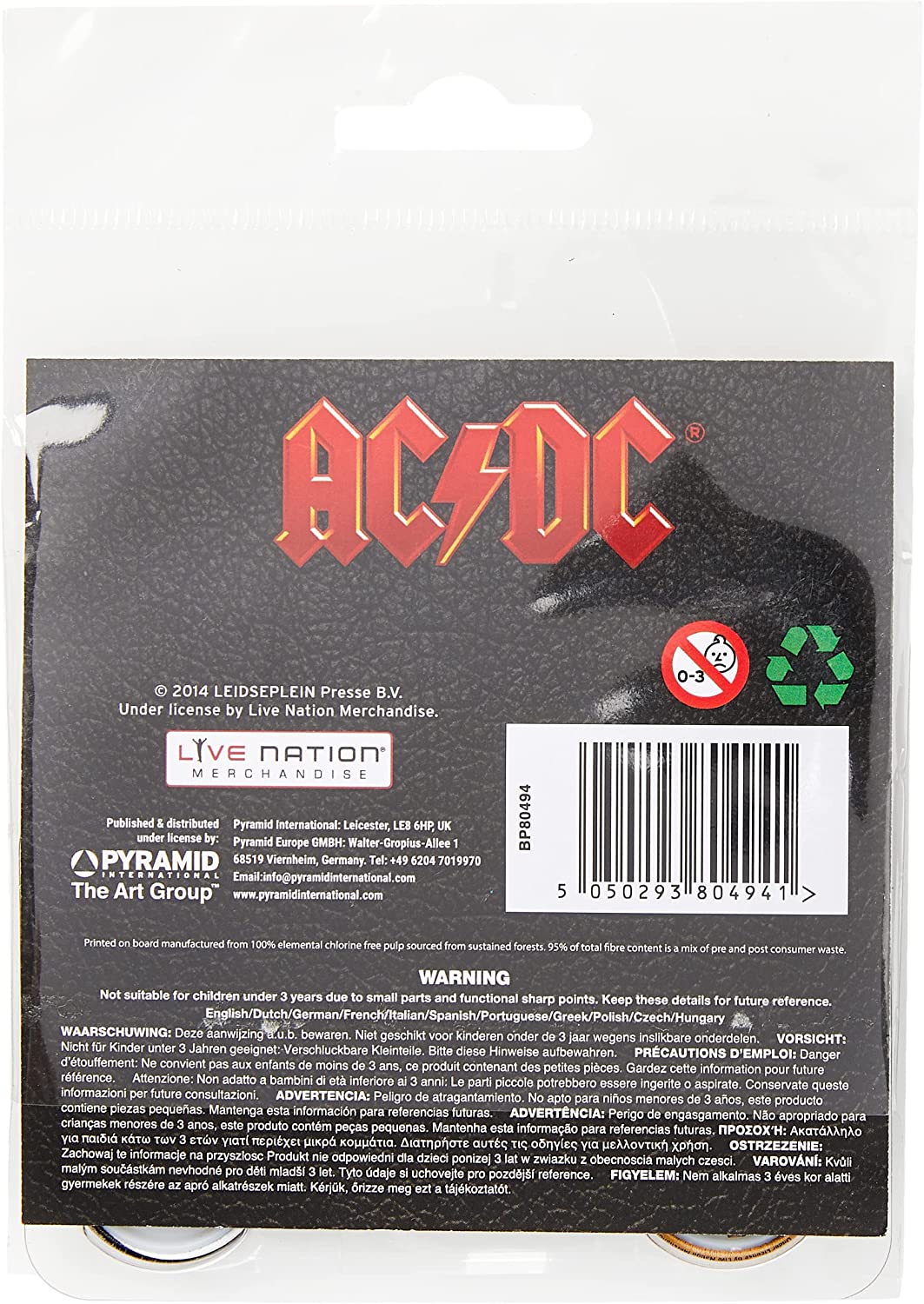 AC/DC Logo Unisex Set Insignia multicolor