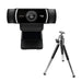 Logitech C922 Pro Stream Webcam, HD 1080p/30fps of HD 720p/60fps supersnel streamen, stereo audio, HD lichtcorrectie, autofocus, voor YouTube, TWitch, XSplit, PC/Mac/Laptop/Macbook/Tablet - Zwart