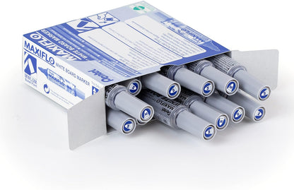Pentel Maxiflo MWL5M-CO Drywipe Marker, Blue, Box of 12