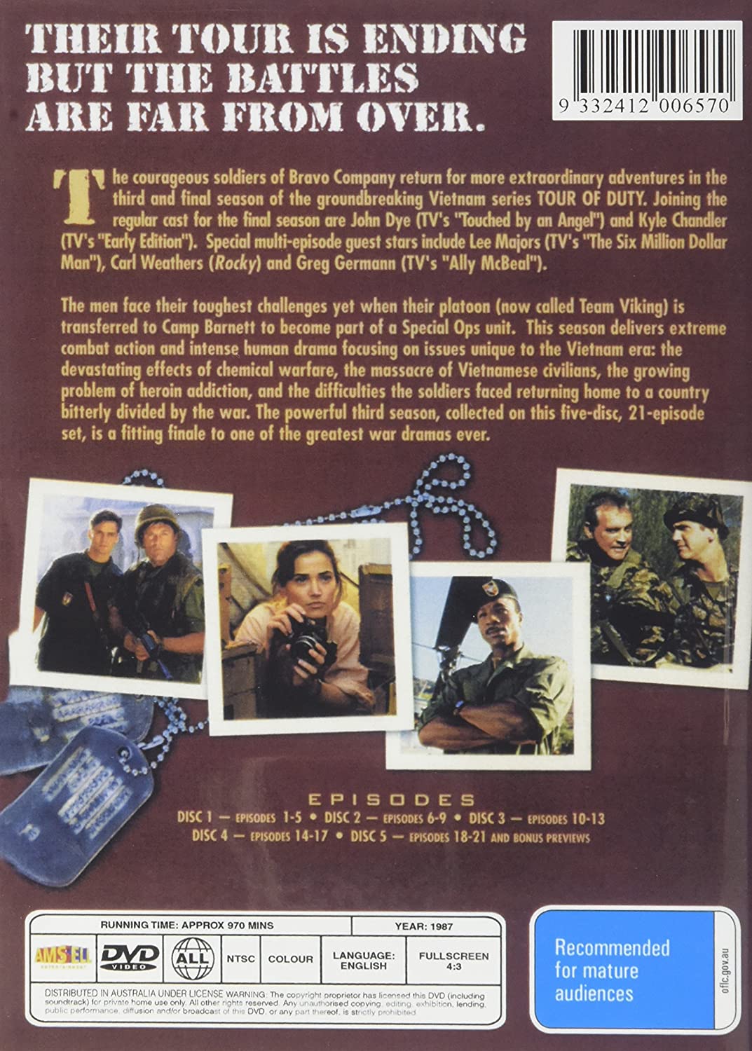 TOUR OF DUTY: SEASON 3 - TOUR OF DUTY: SEASON 3 (5 DVD