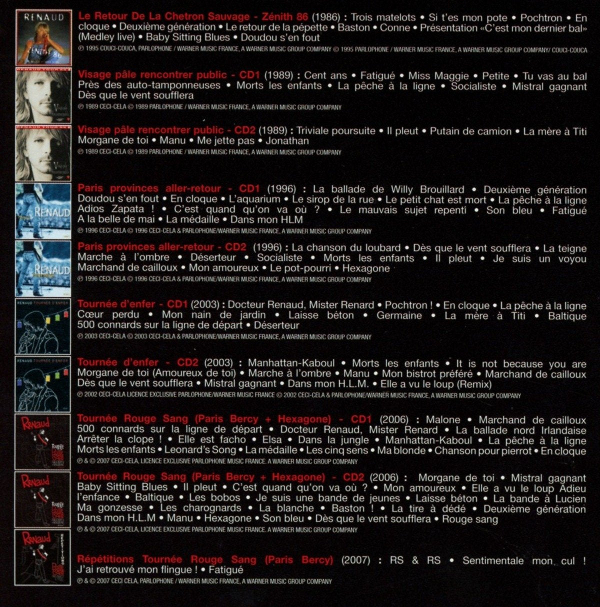 Le Coffret Essential Live 1986-2007