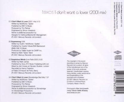 I don't want a lover (2001 Mix