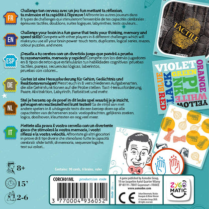 Zygomatic | Cortex Challenge | Card Game | Ages 8+ | 2-6 Players | 15 Minutes Playing Time