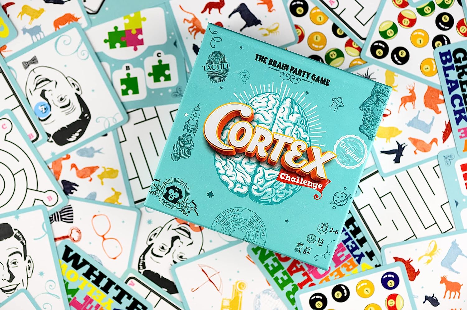 Zygomatic | Cortex Challenge | Card Game | Ages 8+ | 2-6 Players | 15 Minutes Playing Time