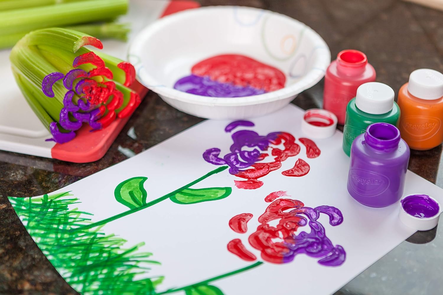 CRAYOLA Washable Paints - Assorted Colours (Pack of 10) | Perfect for Any Arts & Crafts Needs - Easily Washable | Ideal for Kids Aged 3+ (Packaging may vary