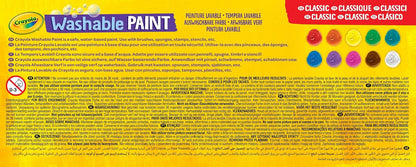 CRAYOLA Washable Paints - Assorted Colours (Pack of 10) | Perfect for Any Arts & Crafts Needs - Easily Washable | Ideal for Kids Aged 3+ (Packaging may vary