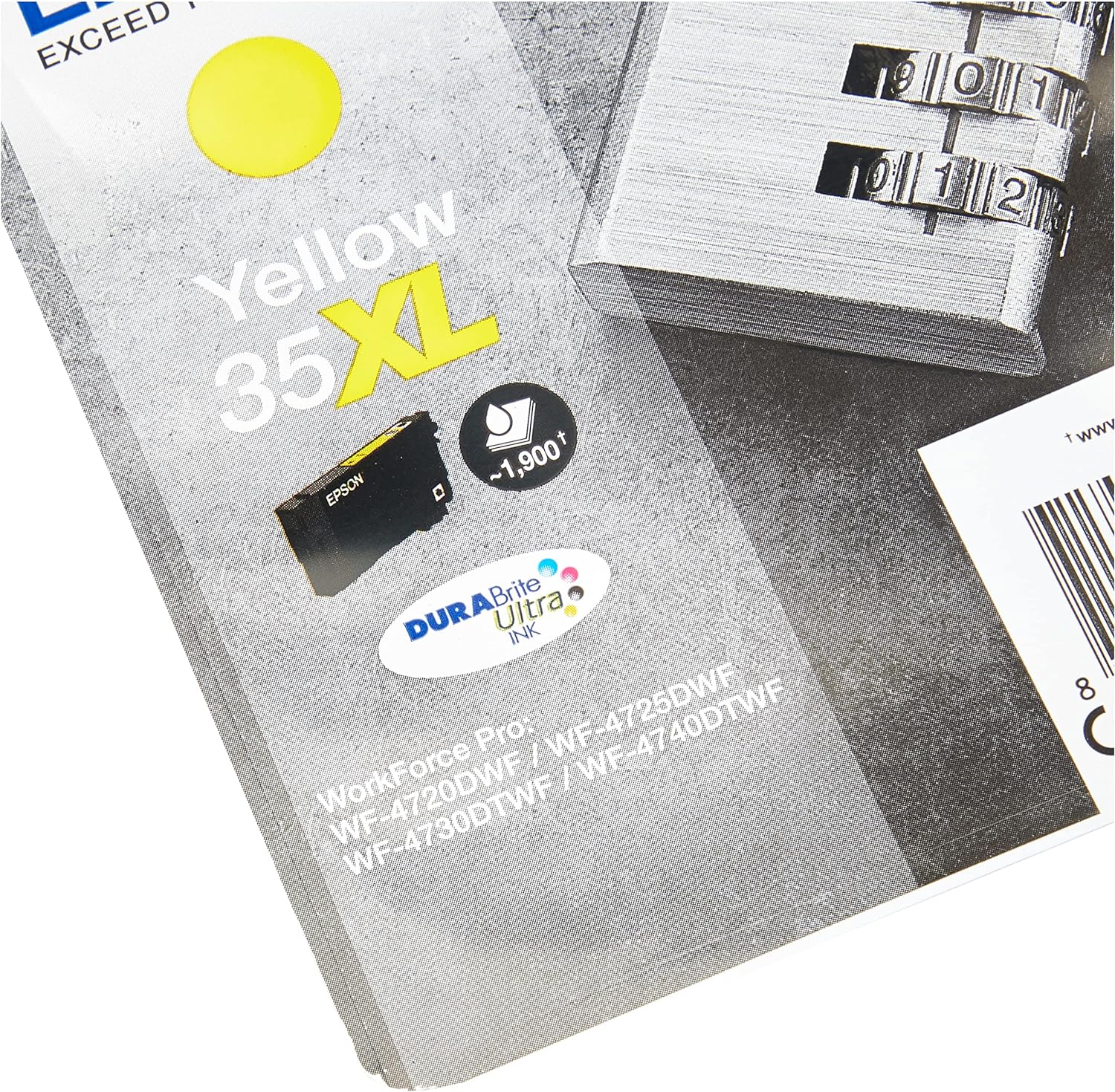 Epson 35XL Yellow Padlock High Yield Genuine Ink, Claria Photo HD Ink Cartridge