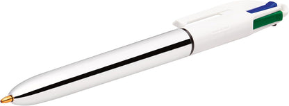 BIC 4 Colours Shine Retractable Ballpoint Pen Black/Blue/Red/Green (Pack of 12