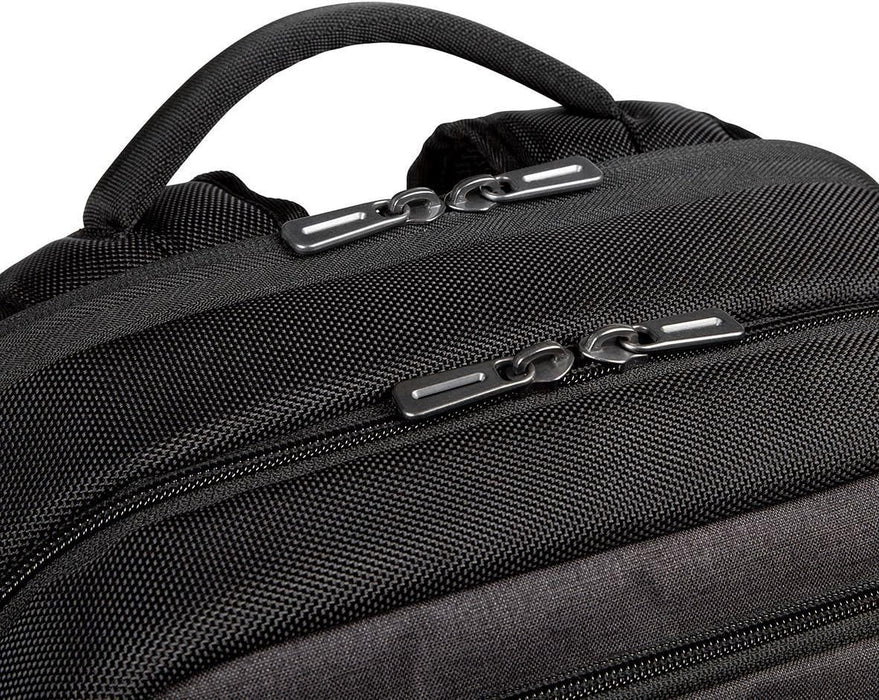 Targus CitySmart Advanced Travel Business Commuter Laptop Backpack with Multiple Pockets, Back Panel Support, Trolley Strap, Protective Sleeve fits 12.5-15.6-Inch Laptop, Black/Grey (TSB912EU