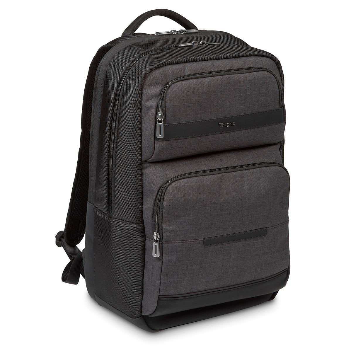 Targus CitySmart Advanced Travel Business Commuter Laptop Backpack with Multiple Pockets, Back Panel Support, Trolley Strap, Protective Sleeve fits 12.5-15.6-Inch Laptop, Black/Grey (TSB912EU