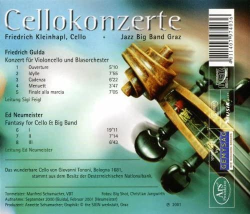 Gulda: Concerto for Violoncello & Wind Orchestra - Neumeister: Fantasy for Cello & Big Band