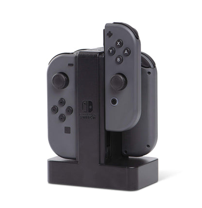 PowerA Charging Station for Nintendo Switch Joy Con Controllers - Nintendo Licensed Black Grey