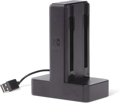 PowerA Charging Station for Nintendo Switch Joy Con Controllers - Nintendo Licensed Black Grey