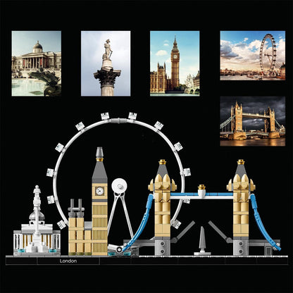 LEGO Architecture Skyline Model Building Set, Model Kit Featuring London Eye, Big Ben, Tower Bridge, Office Home Décor, Collectible Gift Idea for Men, Women and Teens 21034
