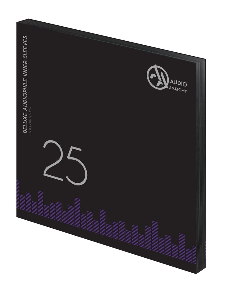 Audio Anatomy Vinyl-Inner Sleeves 12“ - black, 25 pieces