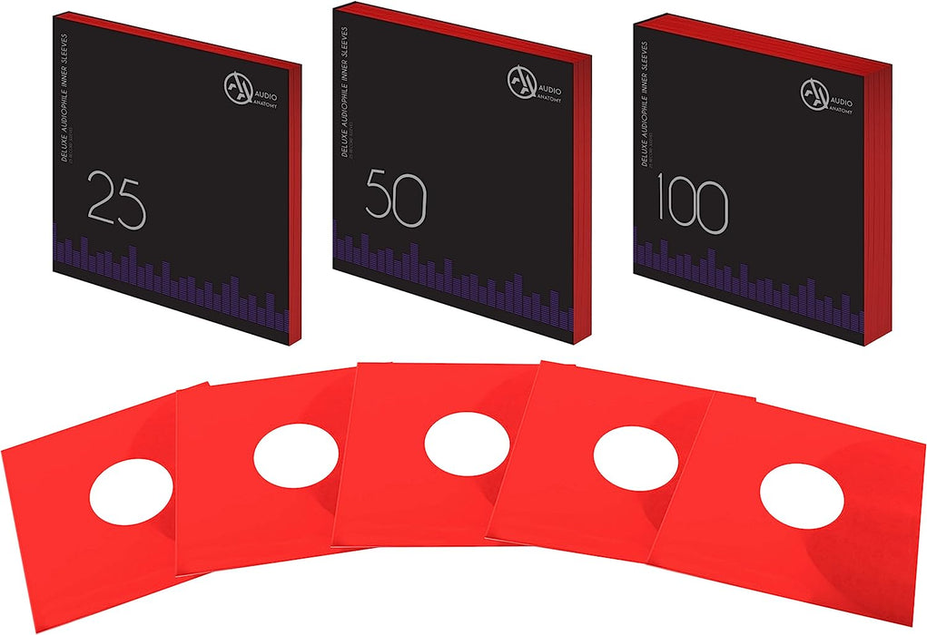 GIUCAR Buste Interne per Lp (50 Deluxe Rosse 80 Gr