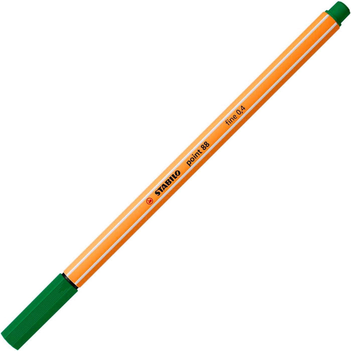 Fineliner - STABILO point 88 - Pack of 15 - Assorted Colours including 5 Neon Colours