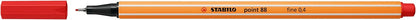 Fineliner - STABILO point 88 - Pack of 15 - Assorted Colours including 5 Neon Colours