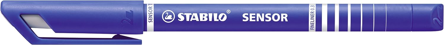 Fineliner with Cushioned F-Tip - STABILO SENSOR fine - Pack of 4