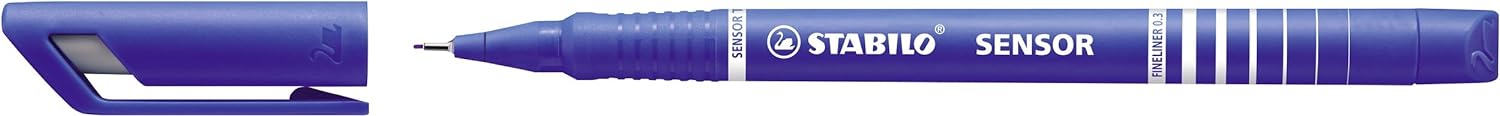 Fineliner with Cushioned F-Tip - STABILO SENSOR fine - Pack of 4